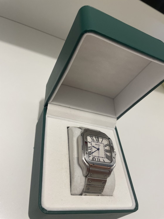 Orologio Seiko Automatic Mods - Stile Santos - Quadrante romano bianco – Regali, Metal (photo 4 of 6)