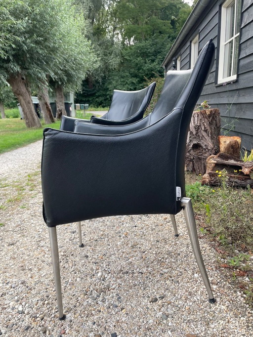TOPFORM Leather dining chairs, set of 2