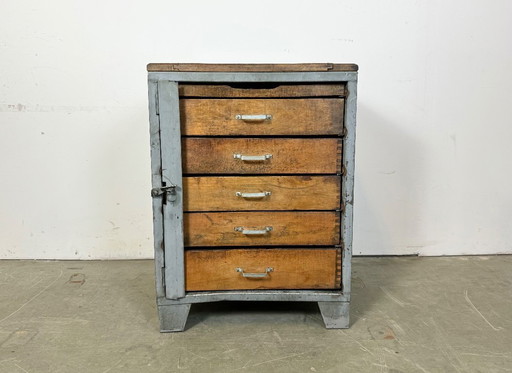 Vintage Grey Industrial Chest of Drawers, 1960s