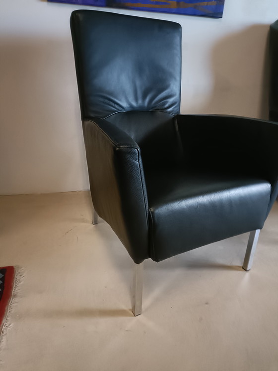 Image 1 of Black leather armchair