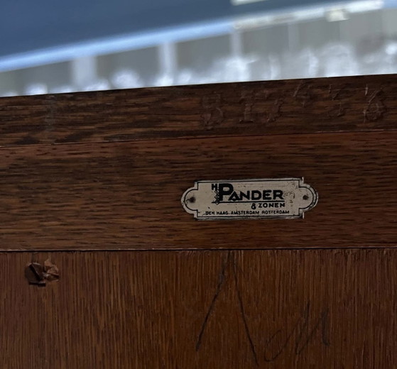 Pander & Zonen Vintage Sideboard / Dresser with Rattan Doors – Approx. 1940s – Pander en Zonen, Wood (photo 3 of 10)