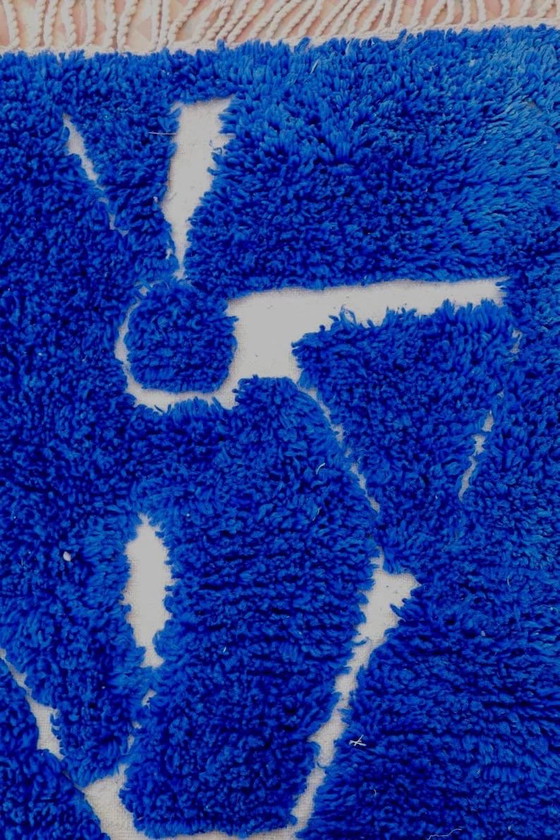 Auténtica alfombra bereber tradicional marroquí, azul, 1,5/2,5 m – Aime Té, Wool (photo 5 of 8)