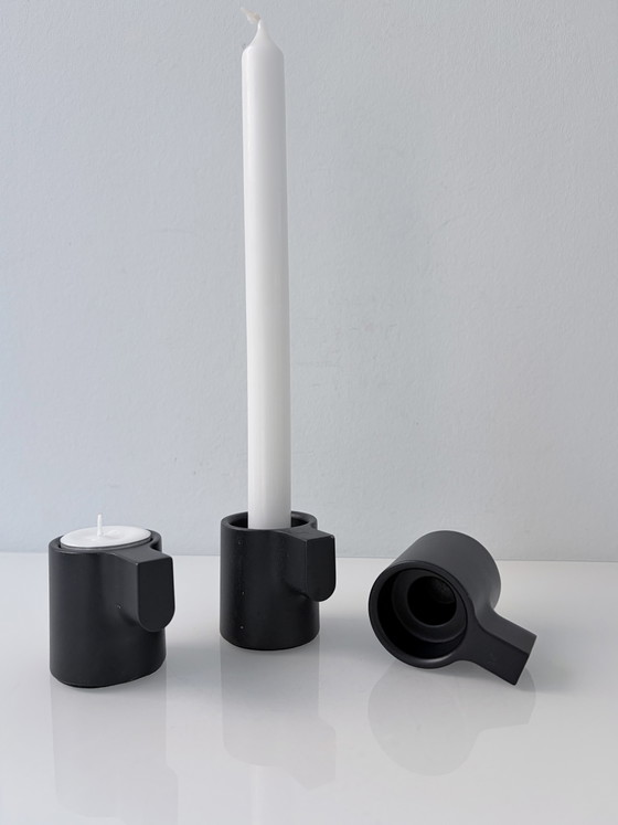 Set of 3 Ikea Ypperlig HAY design Candle holders black – Aluminium (photo 6 of 6)