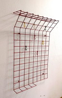 Karl Fichtel 1950s wall wardrobe in red