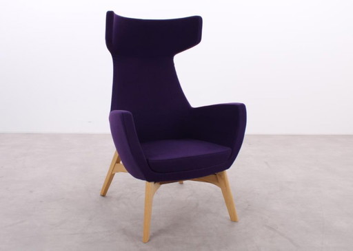 Fauteuil Connection Mae violet avec appui-tête