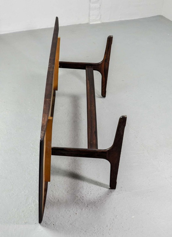 Image 1 of Großer Fristho-Couchtisch aus Palisanderholz im niederländischen Design für Topform, Niederlande, 1960er Jahre.