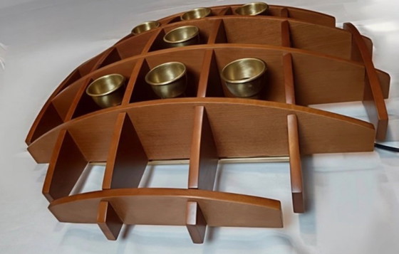 Iconica Wood Flush Mount Lamp with Angelo Brotto for Esperia – Wall lights, Brass (photo 15 of 30)