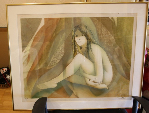 Gravure signée - Nu d'une femme | 91/120 | Style : Art moderne