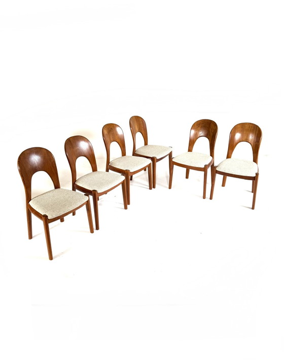 Image 1 of 6x vintage 'Morten chair', Koefoefs Hornslet '70