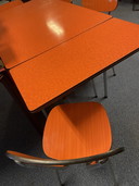 Formica table with 4 chairs 70s