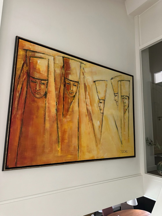 Las 5 monjas de Joke Overwater – Pinturas y dibujos, Lienzo (photo 2 of 7)