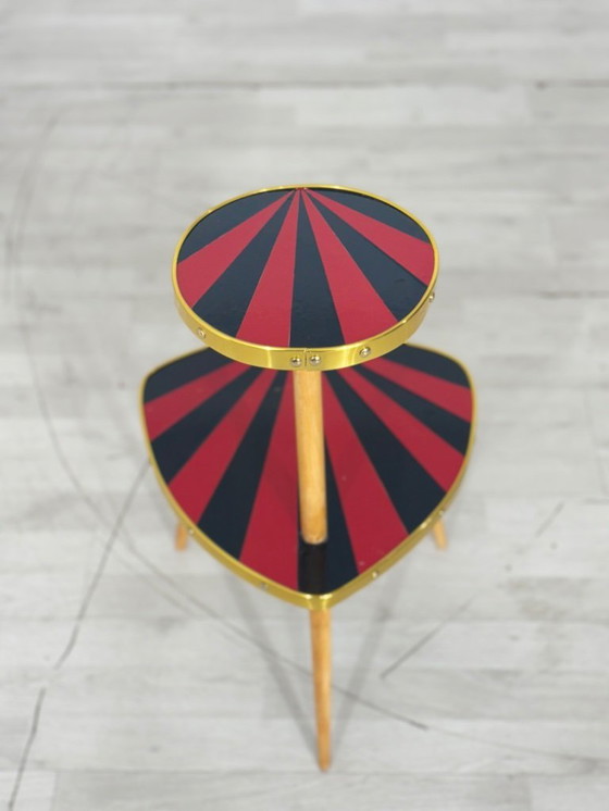 Image 1 of Tavolo a forma di rene, portavasi, tavolino laterale, contenitore in stile moderno di metà secolo