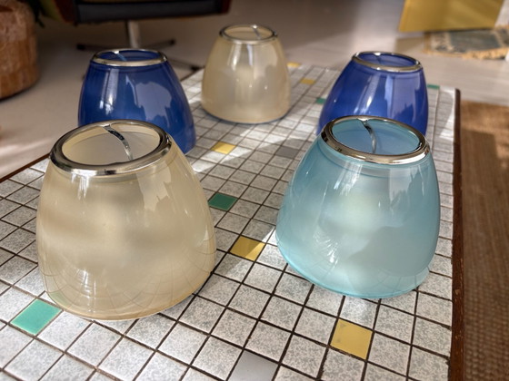 5x Artemide E. Gismondi Deckenleuchten Modell Kalias – Chrom, Glas (photo 2 of 12)