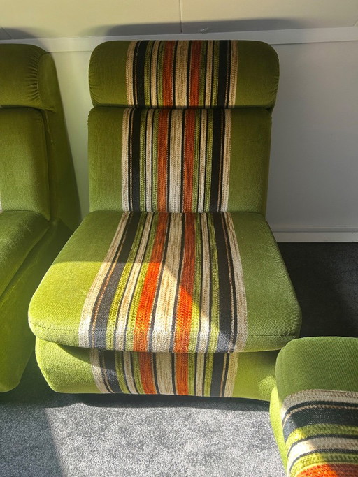Divano vintage anni '70 – modulaire banken, Textile, Velvet (photo 2 of 7)