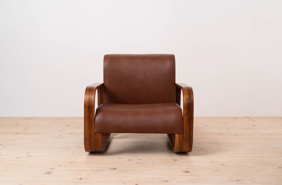 Pair of J. Bočan Brutalist Lounge Chairs for the Czechoslovak Embassy, Stockholm – Armchairs, Wood (photo 7 of 23)