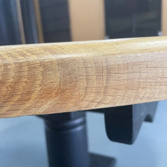 Beautiful Extendable Oak Dining Table – Wood, Metal (photo 3 of 7)
