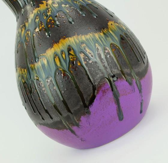 Image 1 of Vaso vintage della Germania occidentale di metà secolo, modello Dumler &amp; Breiden, 122/30, con raro motivo colorato