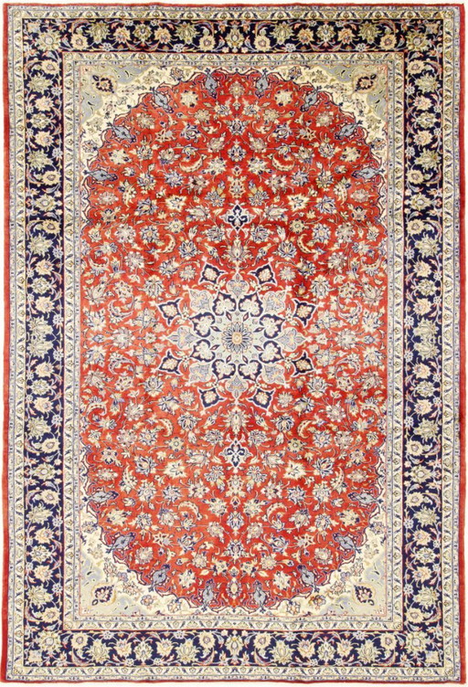 Original Perserteppich Keschan,Kashan Rot 365x 247 cm Top Zustand Klassik Alt