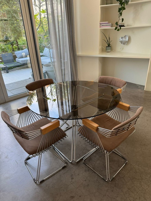 Rudi Verelst (Delta) table + 4 chairs