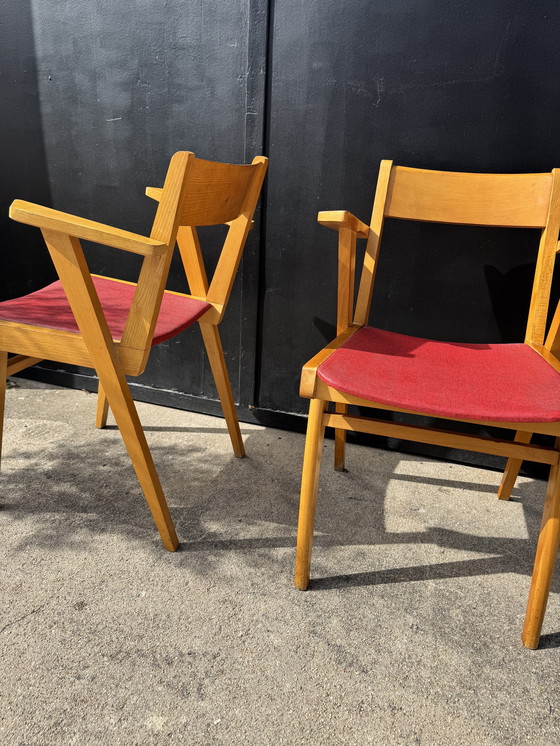 Image 1 of Sillas de puente con patas de compás, década de 1960