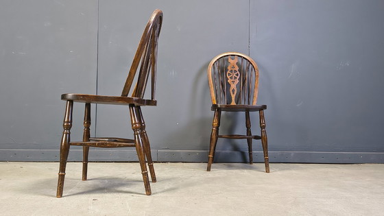 Image 1 of Ensemble de 5 chaises de salle à manger Ercol vintage, années 1950