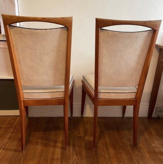 Image 1 of Coppia di sedie vintage in similpelle anni '50