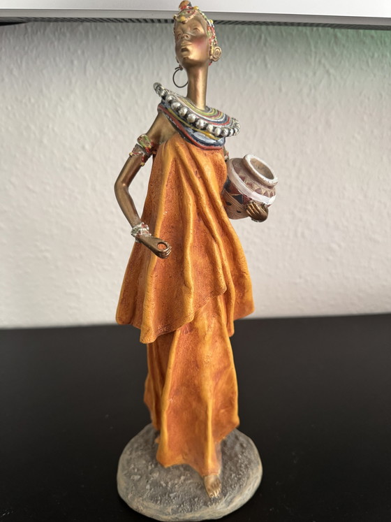 Image 1 of African Women Decorative Figurine / Sculpture Handmade