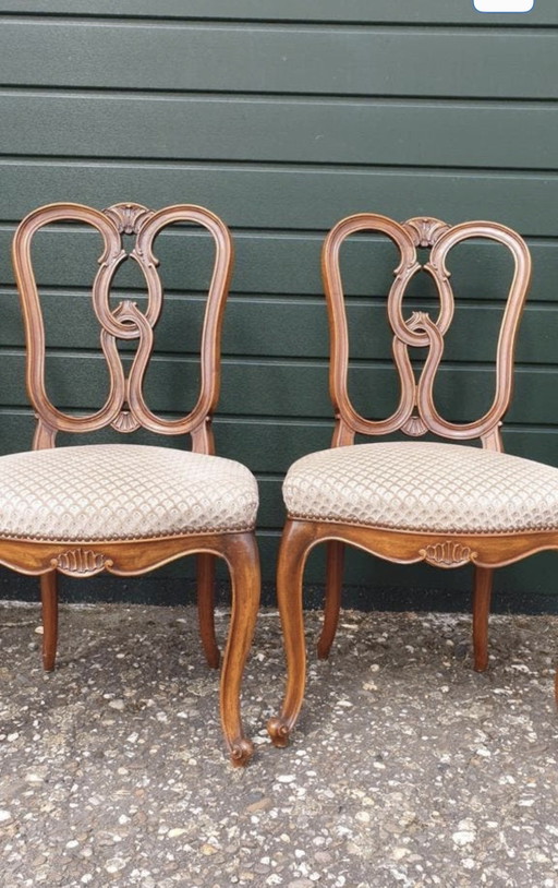 4 krakelingen eetkamer stoelen