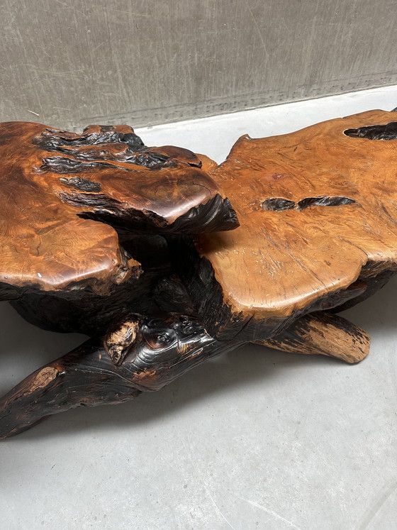 Image 1 of Vintage XL brutalist wabi-sabi coffee table