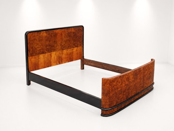 Raro letto Art Déco di Osvaldo Borsani – Letti matrimoniali, Wood, Glass (photo 3 of 8)