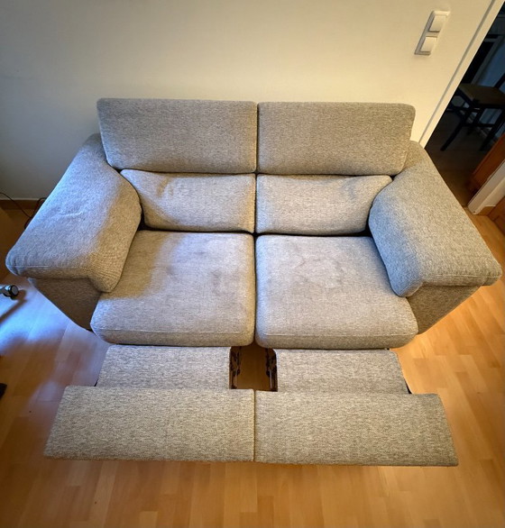 Image 1 of Light grey recliner sofa for sale