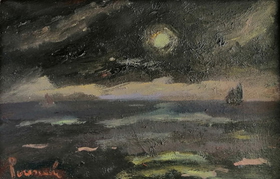 Constant Permeke ''Avondstemming'' Olieverf Op Doek 40 X 55cm – Paintings & Drawings, Wood, Canvas (photo 4 of 5)