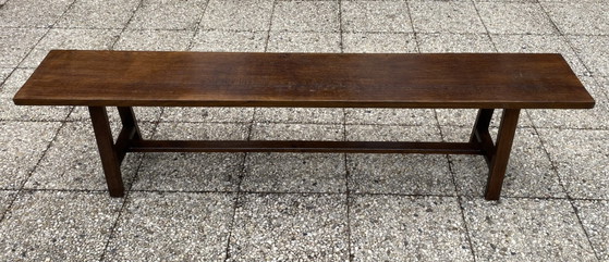 Solid Oak Wood Farmhouse Bench 180cm for Rustic 1950s Farmhouse Table – Benches (photo 11 of 11)