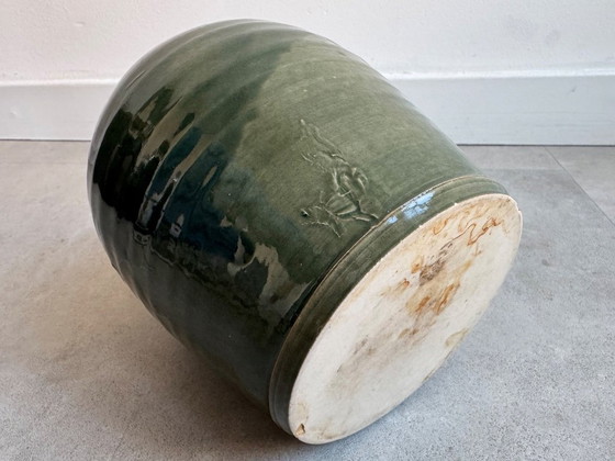 Image 1 of Vintage Groene Studio Keramiek Vaas