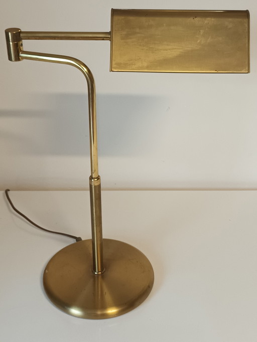 Brass banker's lamp