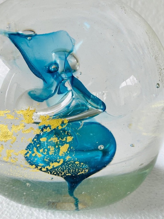 Image 1 of Presse-papier en cristal de Marcel Saba, années 1990