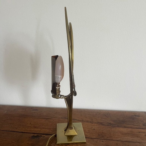 Vintage Brass and Agate Lamp, Willy Daro Style – Table lamps, Stone (photo 6 of 7)