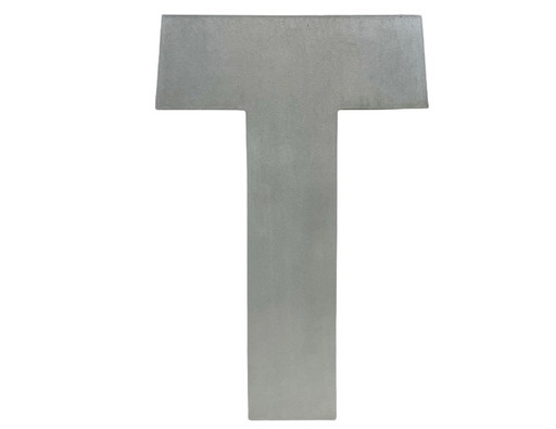 Large Vintage Grey Iron Facade Letter T, 1970s