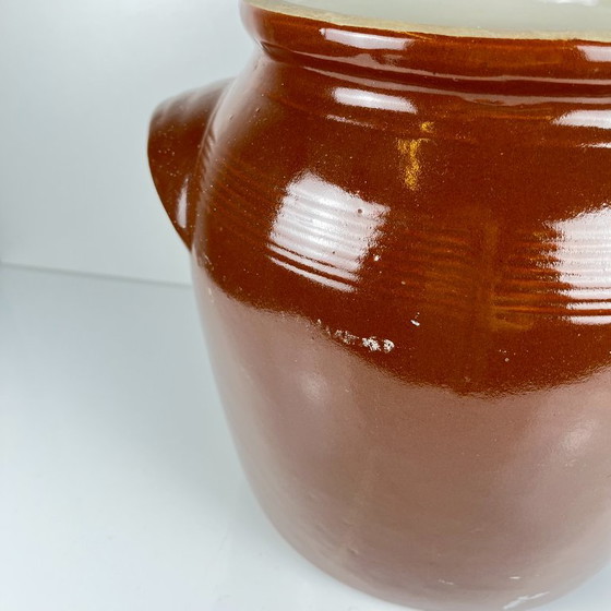 Grande Vaso Antico in Gres per Confit / Grasso, Marrone, 1900 – Vasi per piante, Ceramica (photo 10 of 11)