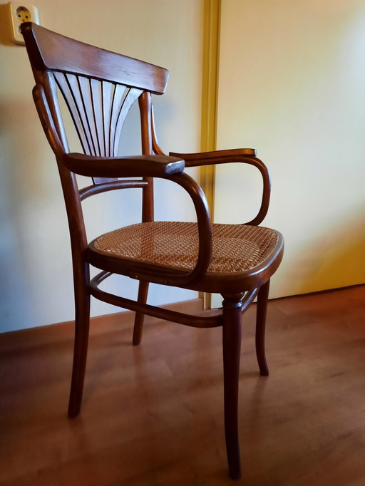 Thonet Chair With Armrest Model 221