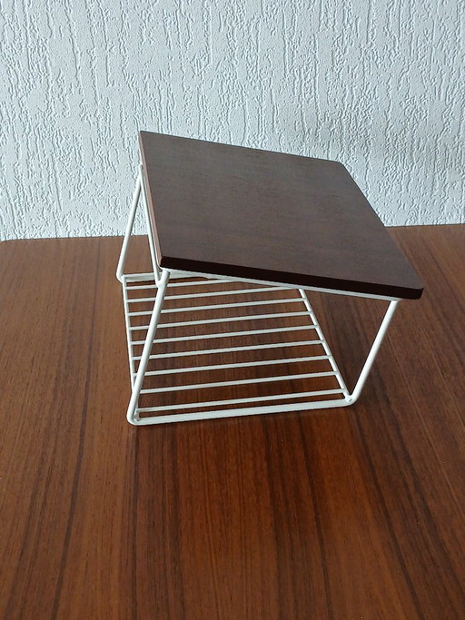 Telefoon tafeltje / wandtafeltje – Zweeds – Teak -  Vintage