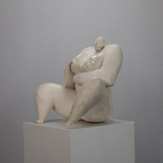 Expressive Ceramic Female Sculpture by Evelyn van Baarda, Netherlands, 1981 (photo 2 of 10)