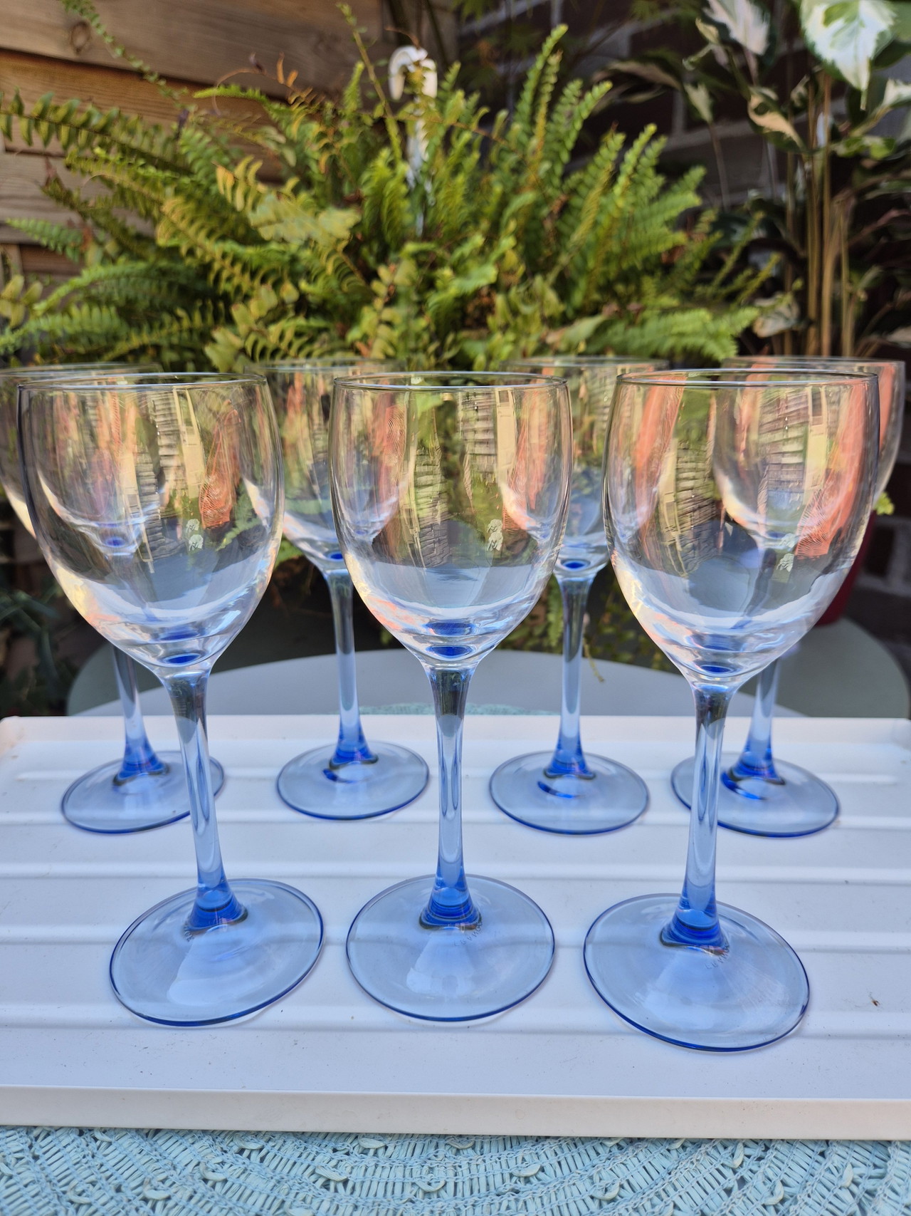 Vintage Luminarc Azur Weingläser, 7er-Set - | Gläser & Karaffe gebraucht