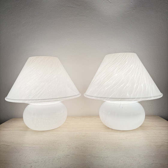 Image 1 of Limburg Glashütte Glass Table Lamp Mushroom, 1970's