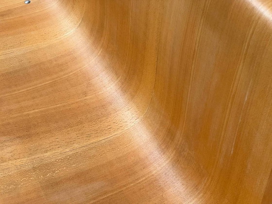 Banc en hêtre moulé stratifié avec piètement en tube d'acier, années 1960 – &Tradition, Wood (photo 7 of 18)