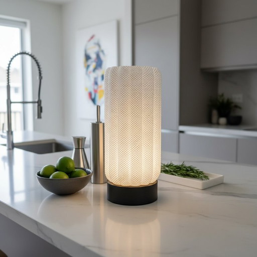 Lampada da tavolo dal design moderno con luce ambientale calda