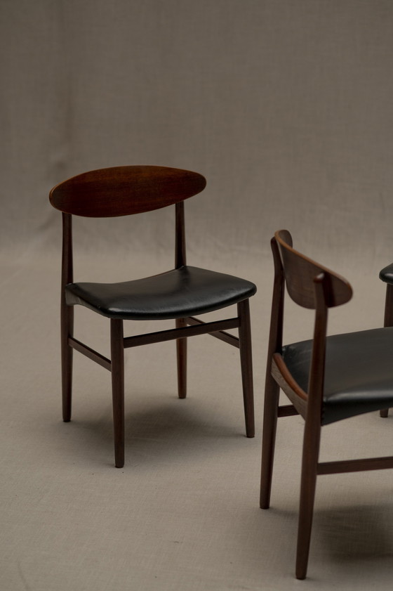 Image 1 of Ejner Larsen & Aksel Bender Madsen Dining Chair Set