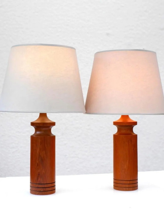 Grandes lampes de table danoises modernes en teck, style milieu du siècle, lot de 2 – Mid Century Modern (photo 12 of 13)