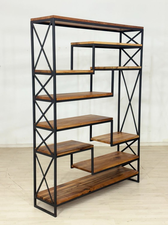 Image 1 of Interiordesign Regal / Massiv Bücherregal / Mid-Century Modern Bücherschrank