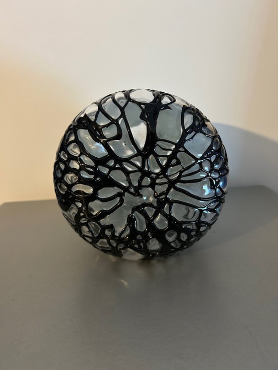 Image 1 of Murano vase handmade with melted wires 1960s